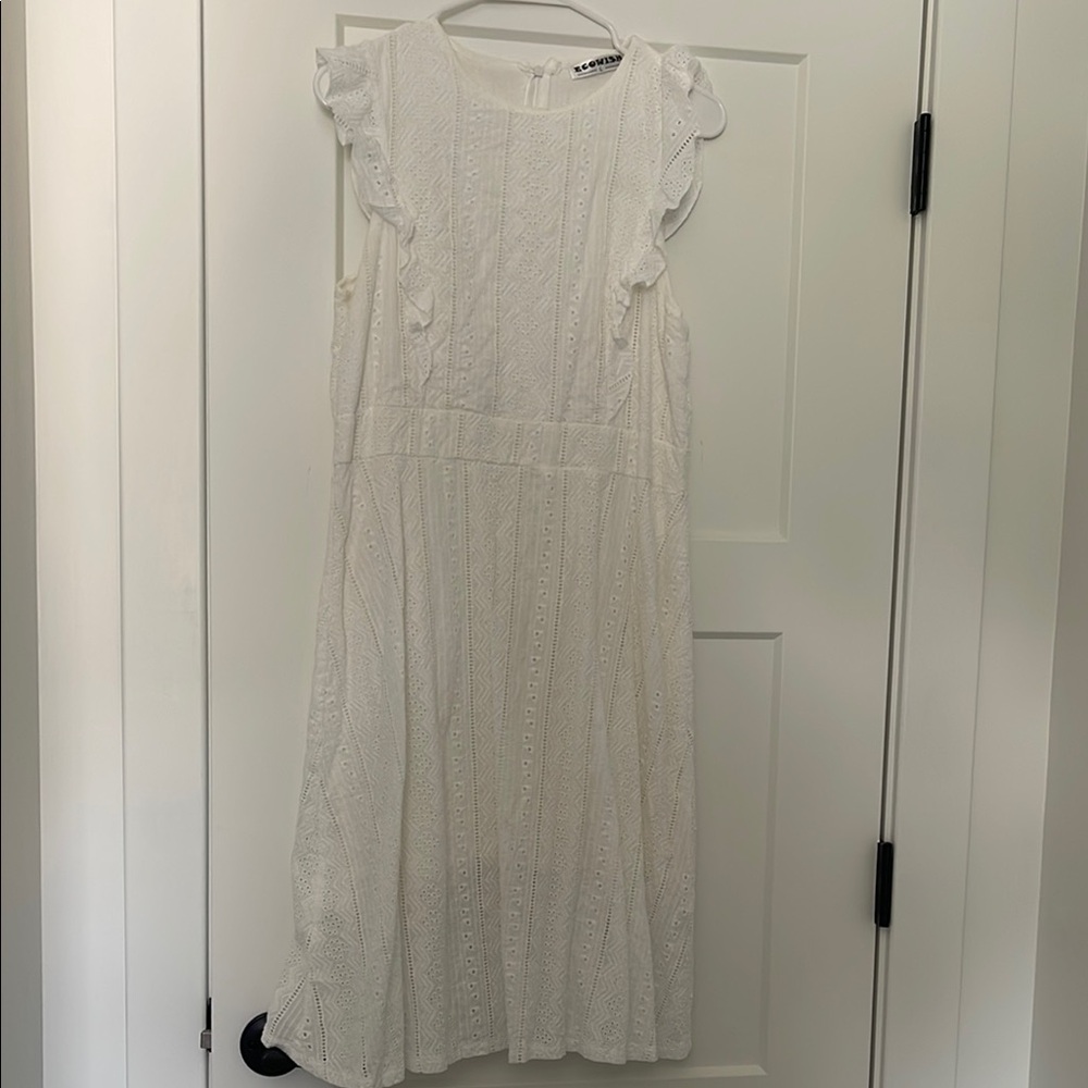 Wish Ivory Lace Midi Dress